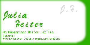 julia heiter business card